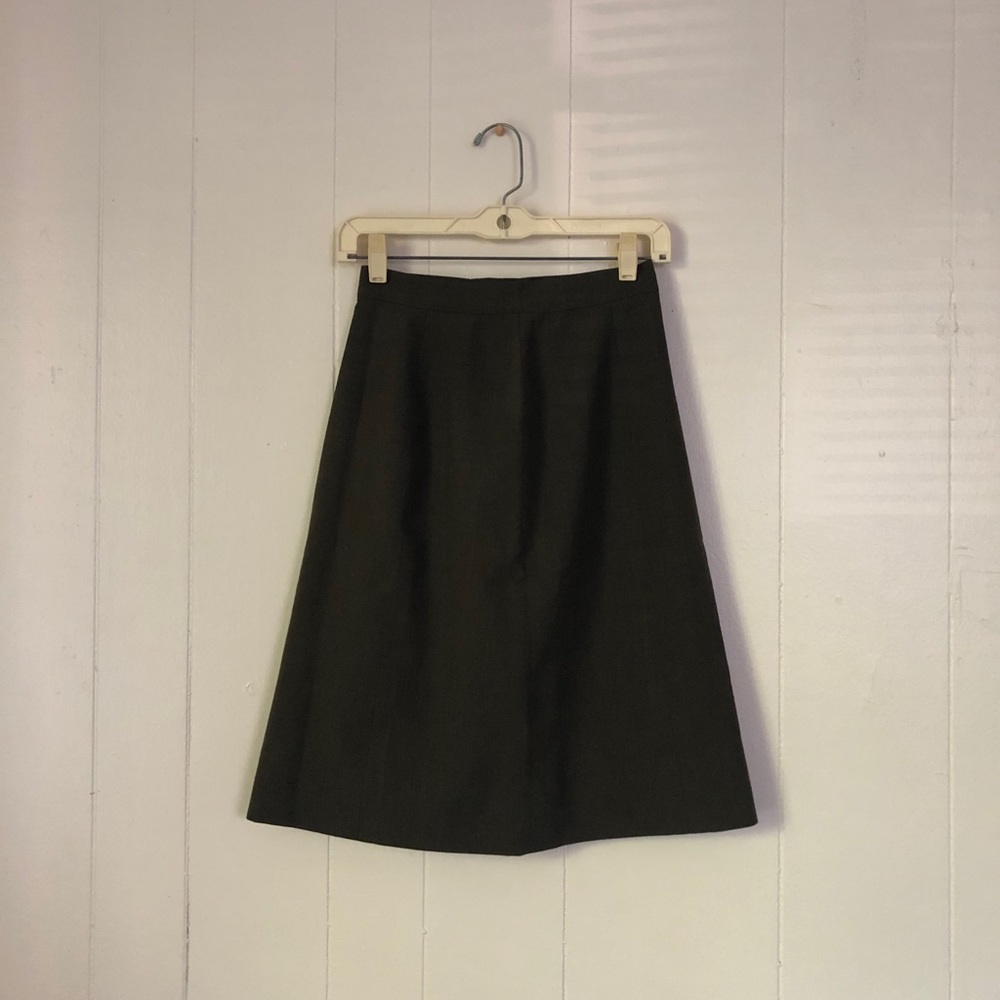Vintage olive green army skirt